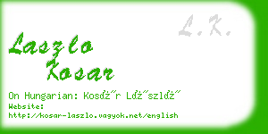 laszlo kosar business card